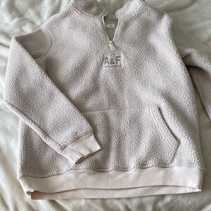 Abercrombie Kids Light Beige Sherpa Pullover